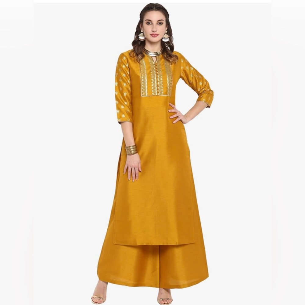 Gold Yellow Kurta Set for Haldi